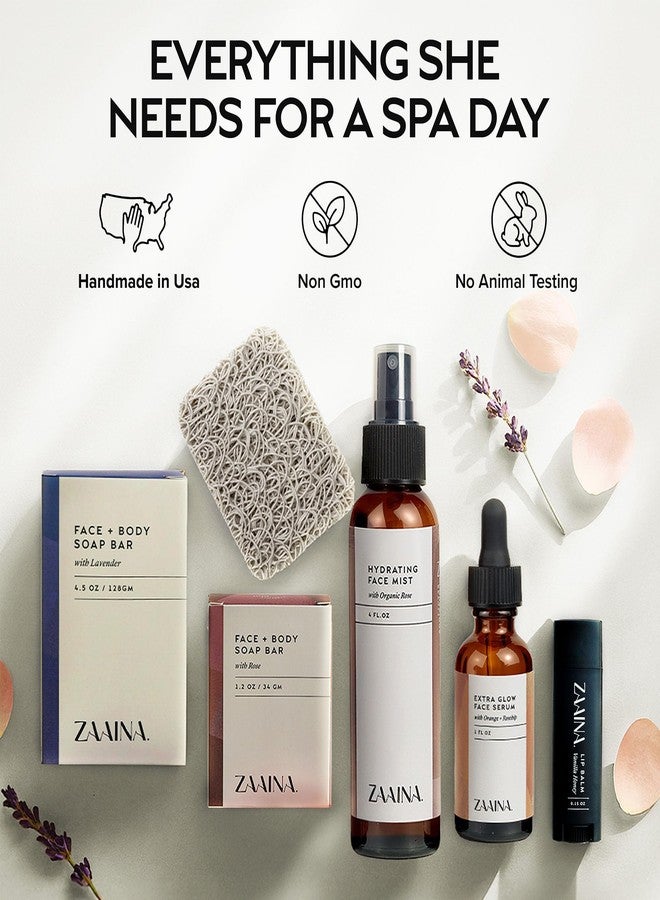 ZAAINA Birthday Gift Set for Women - Bath Gift Basket Set, Body Care Set for Her, Relaxing Spa Kit, Spa Package, Self Care Kit for Women, Pampering Home Spa Kit (DELUXE Spa Set) - Image 2